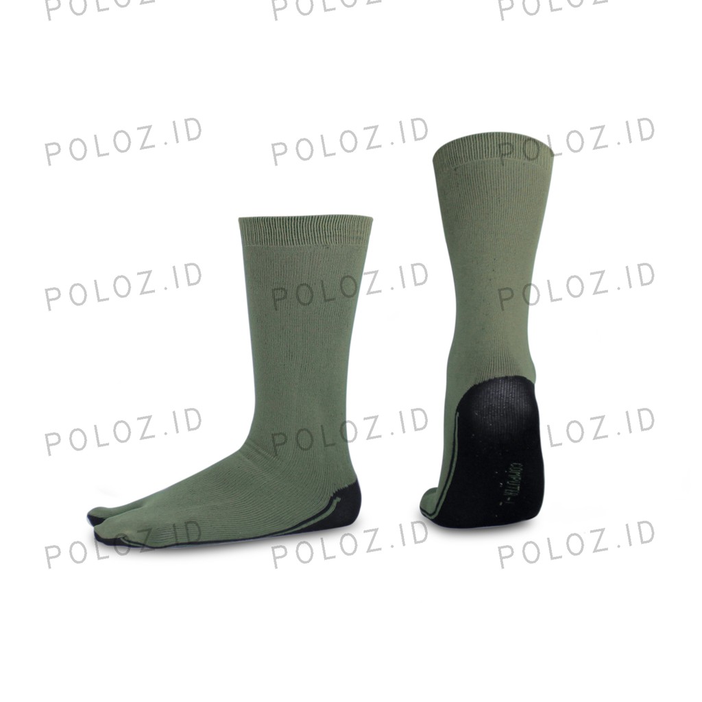 KAOS KAKI JEMPOL MUSLIMAH TELAPAK HITAM KAOS KAKI JEMPOL PANJANG KAOS KAKI PANJANG CEWE-HIJAU