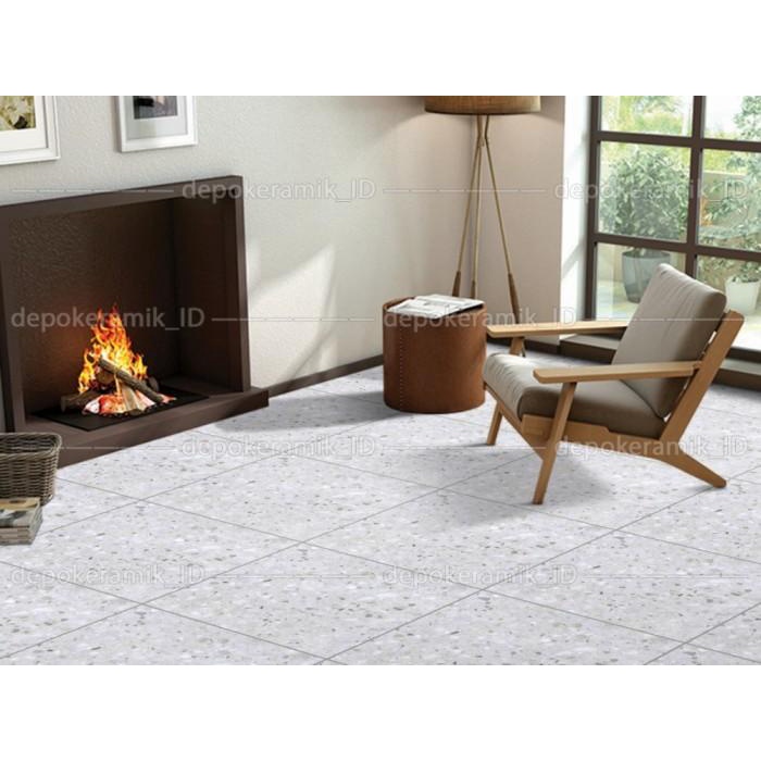 Platinum Dexter White 50x50 Kw1 Keramik Lantai Matt Teras Outdoor