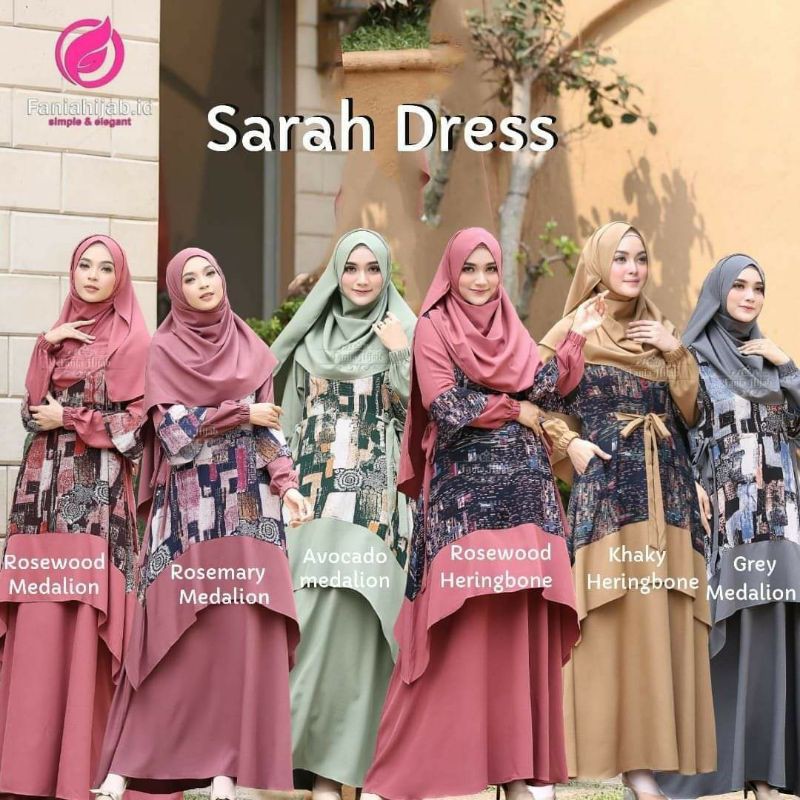 Gamis Sarah by Fania Hijab Bahan Rayon Uniqlo mix Eshal Zara Premium Busui Friendly Adem dan Nyaman