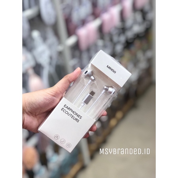 TYPE C CLASSIC METAL HALF IN EAR EARPHONES 120cm HEADSET TYPE-C MINISO