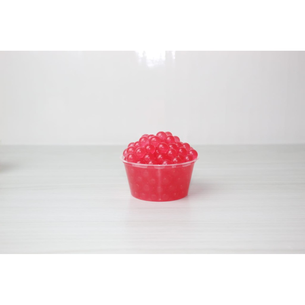 Popping Boba Strawberry 500g - Jelly Mutiara - Topping Minuman Kekinian