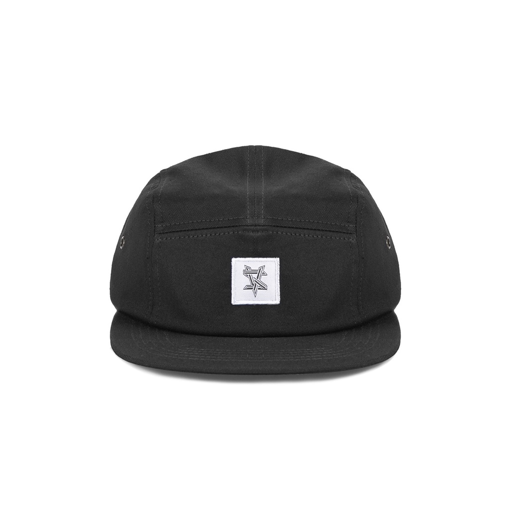 Straight Vision - Topi Five Panel SV Camp - Topi Fashion Distro Pria Dewasa Hitam