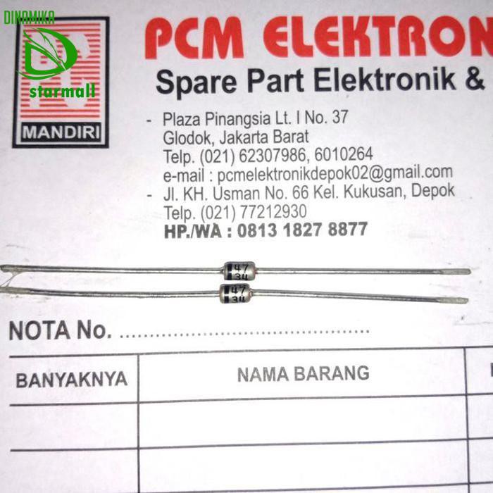 1N4734 In4734A 1N 4734 5.6V 5V6 5.6 V Silicon Zener Dioda 1Watt Do-41 Pcmelebik54 Kualitas Baik