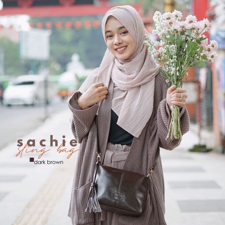 Hody Sachie Sling Bag Quality Premium - Tas Selempang Wanita Waterproof - Tas Kulit