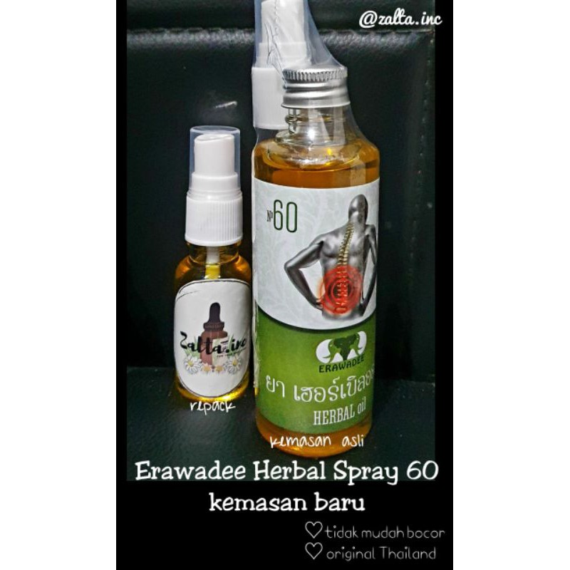 Erawadee Herbal Spray No. 60 85 ml Original dari Thailand / erawadee oil / minyak gosok erawadee