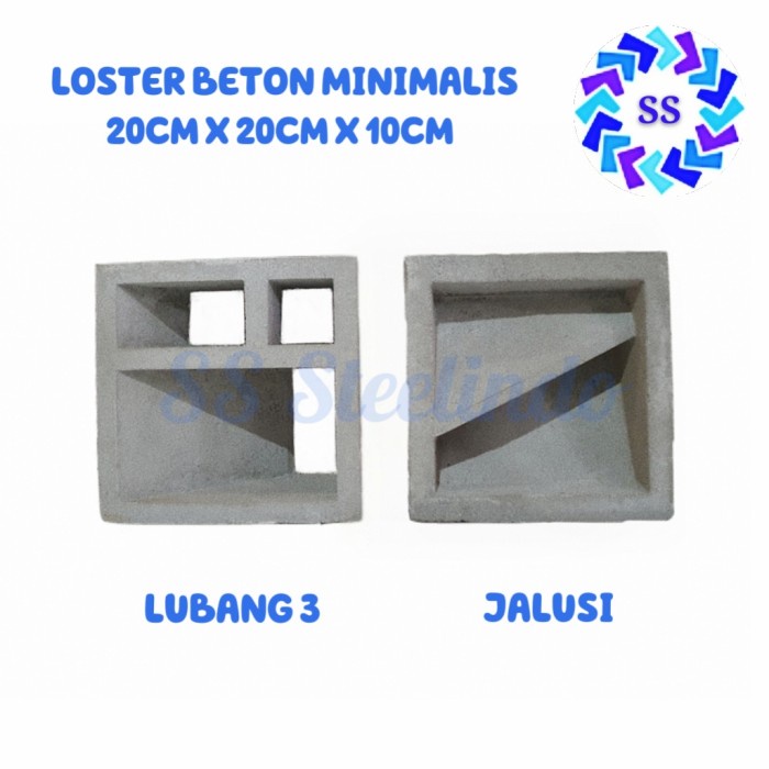 LOSTER - ROSTER BETON RUMAH MINIMALIS (LUBANG ANGIN - ANGIN) 20x20x10CM