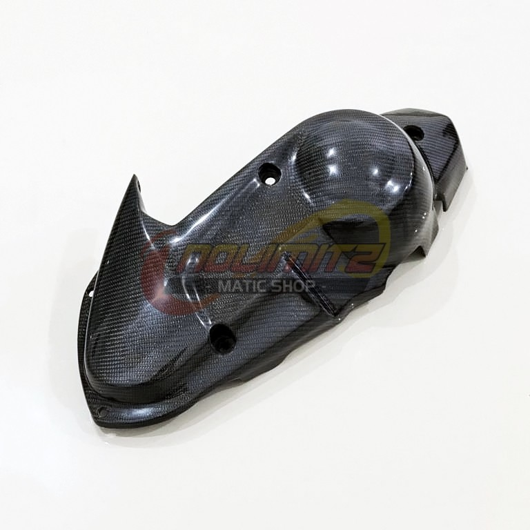 Cover Tutup Pelindung CVT Mesin Carbon Kevlar Parts Ori Yamaha NMAX