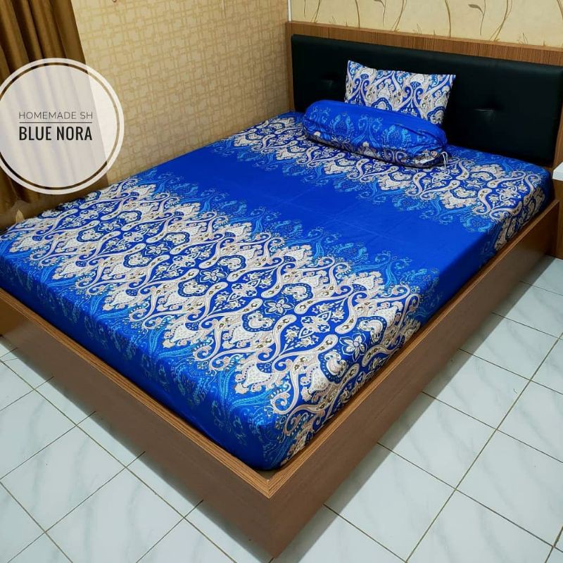 SPREI HOMEMADE KATUN HALUS LEMBUT ADEM TIDAK LUNTUR BLUE BATIK