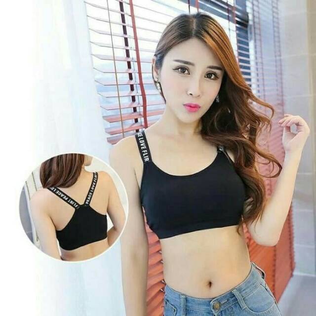 Sport Bra Gym Yoga With Pad Pakaian Dalam BH Wanita High Quality