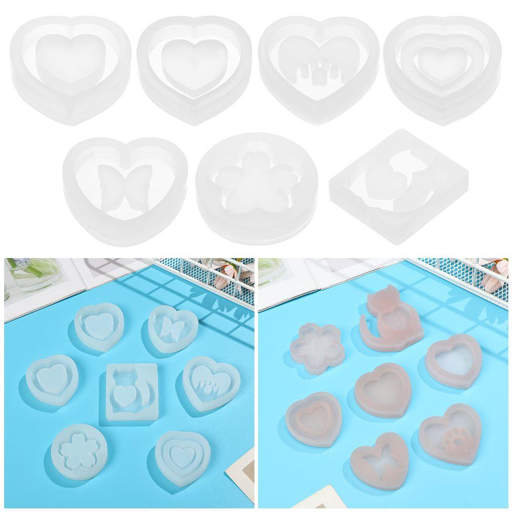 Preva Cetakan Silikon New Cat Love Heart Butterfly Dog Paw Casting Tools Mold Kucing Cinta Hati