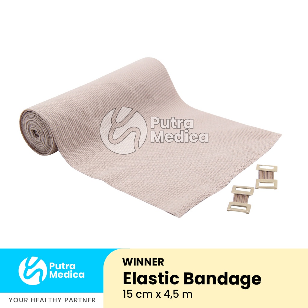 Winner Elastic Bandage 15cm x 4,5m / Perban Coklat Elastis