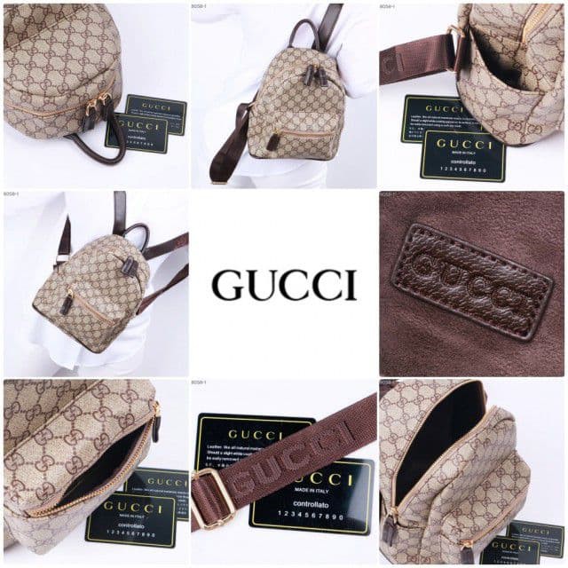 COD ❤️ Tas Wanita GG Gucci Backpack Monogram Premium Import Ransel terbaru