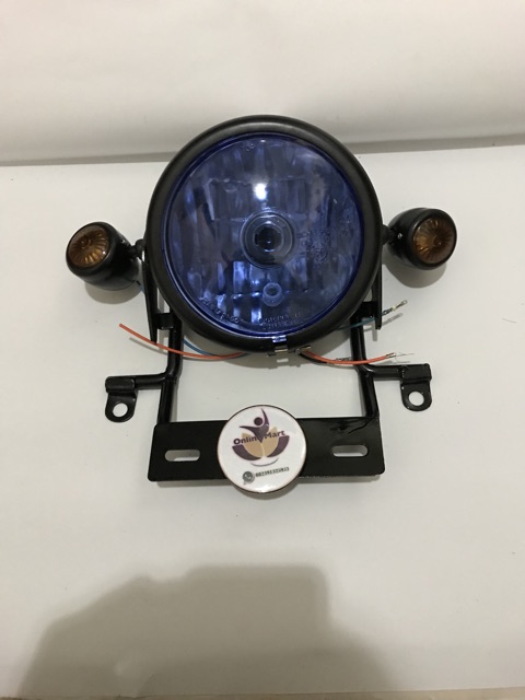 lampu cb bulat variasi vixion old NVL NVA plus breket hitam plus lampu sen