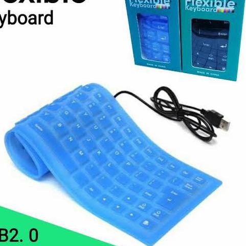 ➯ keyboard luar external USB FLEXIBLE karet USB KEYBOARD laptop komputer ➮