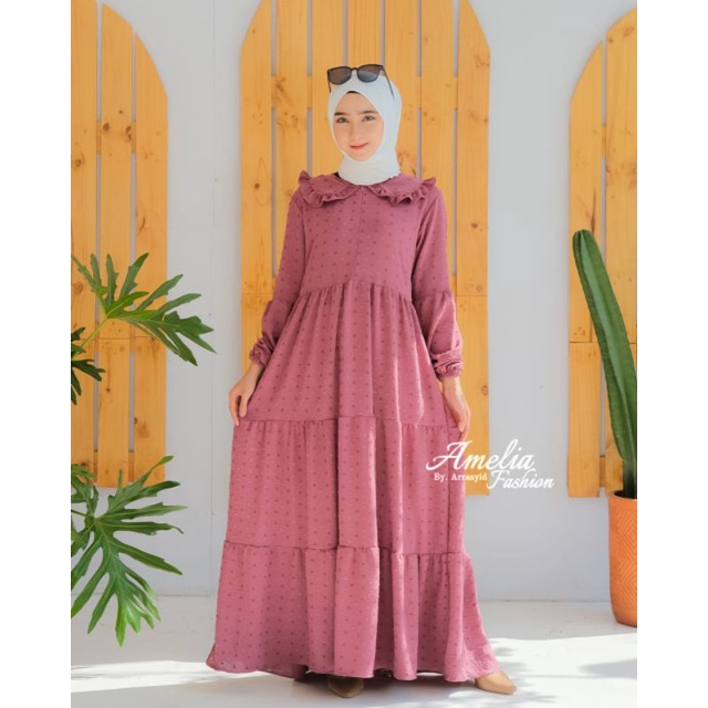 New dress susun uragiri twotone ori by amelia