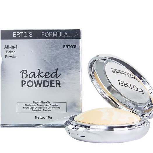 [COD] BAKED POWDER Bedak Make Up Natural &amp; Glowing - Wajah dan Muka Lembut Ringan dan Tahan Seharian