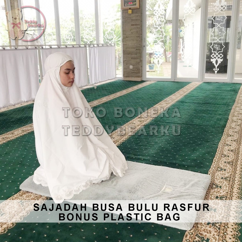 SAJADAH BUSA RASFUR ABU ABU MOTIF MASJID BONUS PLASTIC BAG