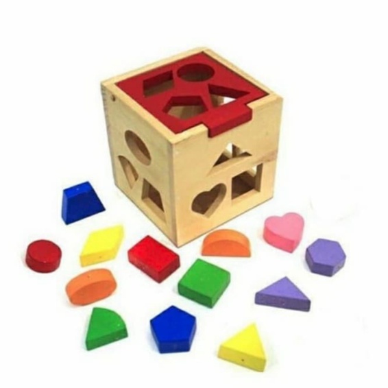 

Unik Diskon Mainan Edukasi anak Shape Sorting Box Puzzle Block Geometri