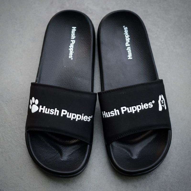 Sendal Hush Puppies Sandal Slop Hush puppies ori Sendal Hush puppies pria/wanita sendal Hush Pupies original premium-Persiti putih