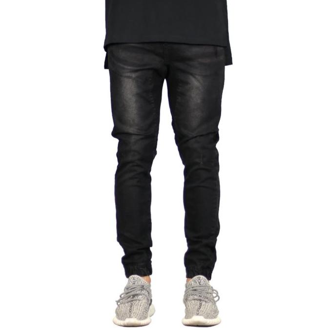 Hyperdenim Black Drop Crotch Denim Jogger Pants 100% Authentic