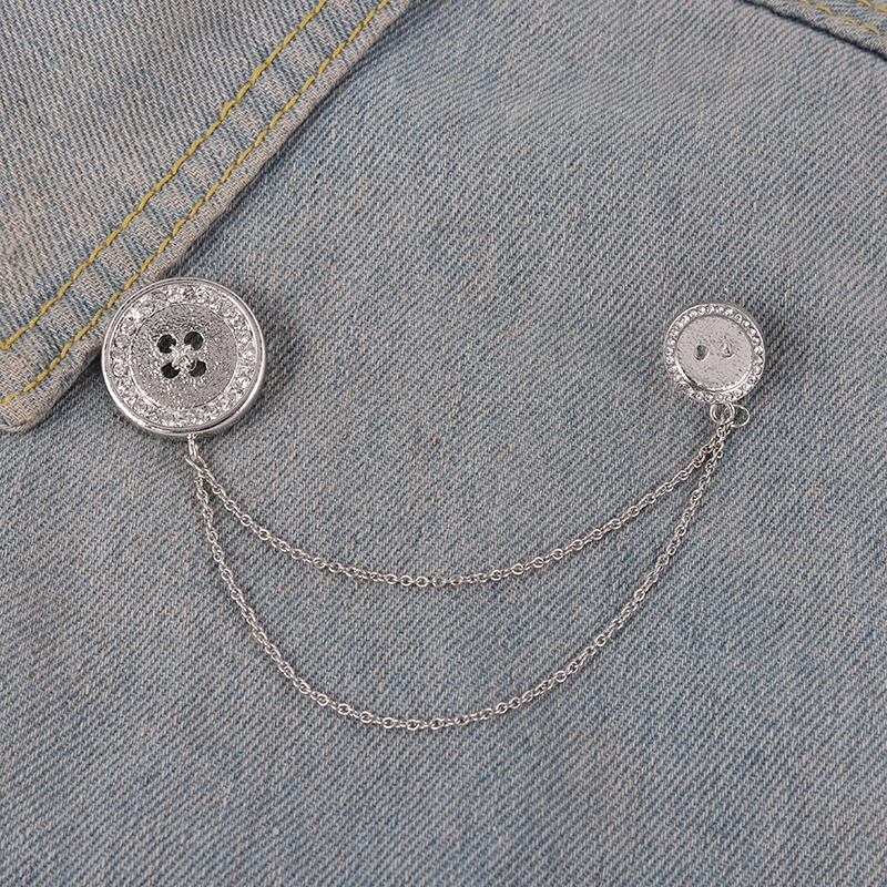 Bros Syal Magnet Dengan Rantai Rumbai Logam Plating Jilbab Magnet Klip Perempuan Jilbab Muslim Tidak Lubang Pin Rantai Gesper