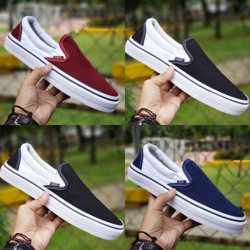 Sepatu Vans Slip On (Tanpa Tali) size 37-43 unisex Pria/Wanita