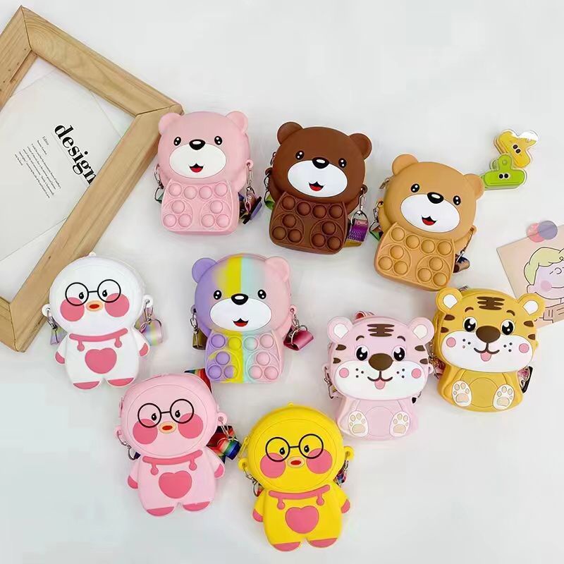 Tas Anak Perempuan Lucu / Dompet Koin Mini / Tas Selempang Unik / Tas Anak Karakter Lucu / Tas Anak Unicorn / Tas Selempang Anak Perempuan / Jelly Bag Anak Mini