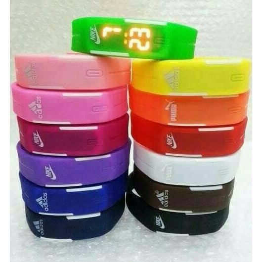 JAM TANGAN GELANG LED NIKE PUMA ADIDAS