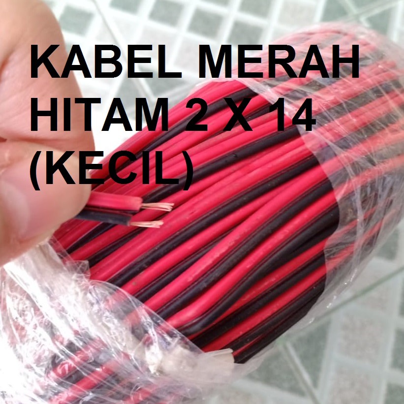 Kabel NYZ 2 x 14 Merah Hitam Serabut - Kabel Listrik Audio Per Meter