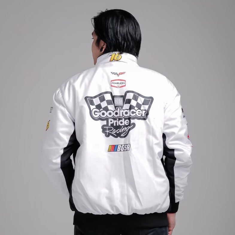Nascar Jacket Bgsr Original Merah X Putih