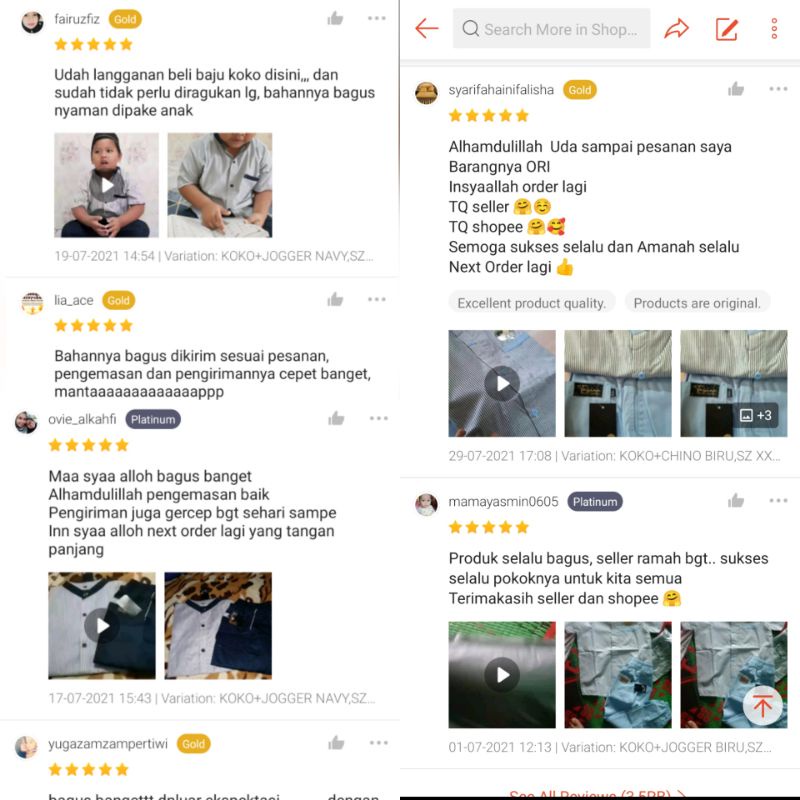 Setelan Koko Anak Lengan Pendek Tabina Seri Salman dan Hafiz usia 1 tahun hingga 14 tahun Remaja