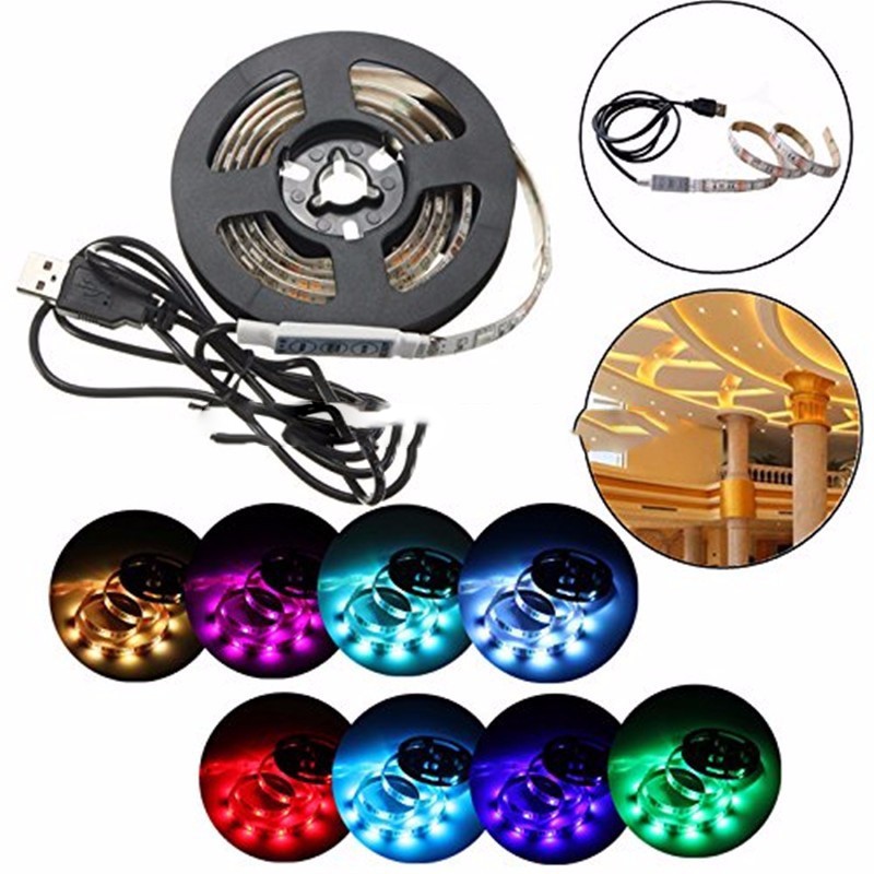 Mood Light Led Strip 5050 RGB 2M with USB Controller - OMLL2XWH White