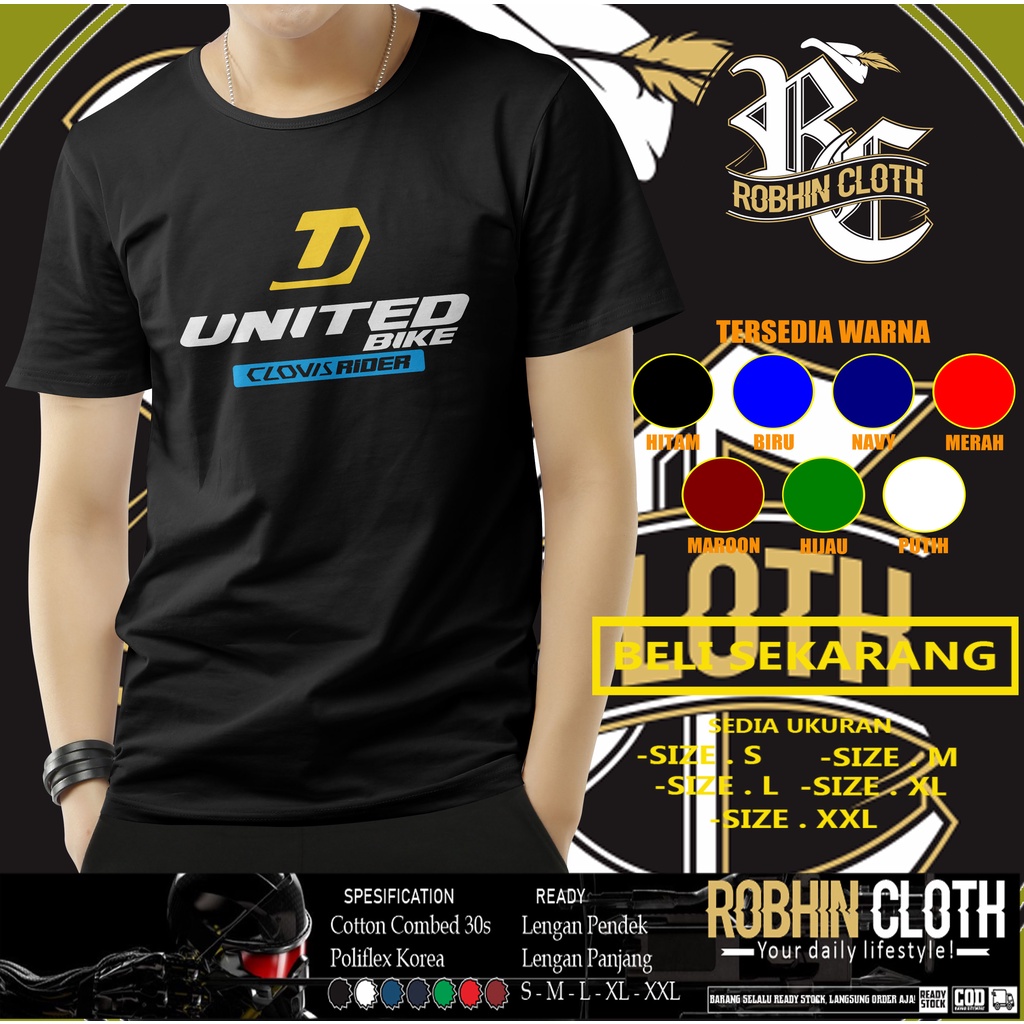 Kaos Sepeda United Bike Clovis Rider Baju Sport