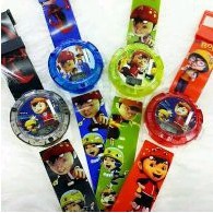 [BAJ] JAM TANGAN ANAK KARAKTER PROYEKTOR LASER LAMPU SUARA MELODY SUPER-HERO DIGITAL RUBBER - JA008