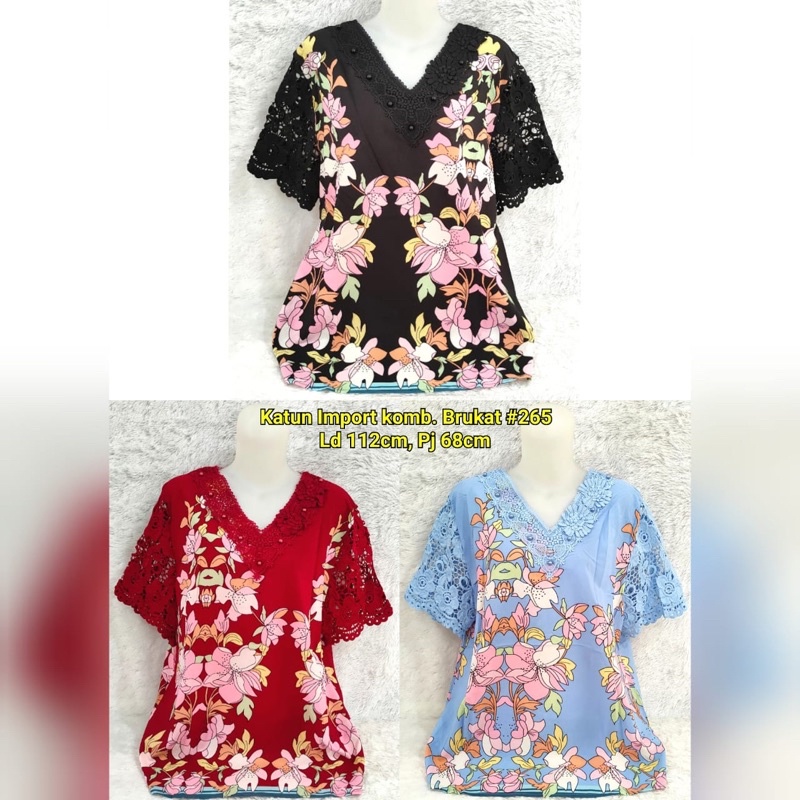ATASAN KATUN BRUKAT IMPORT/ Blus Wanita Import