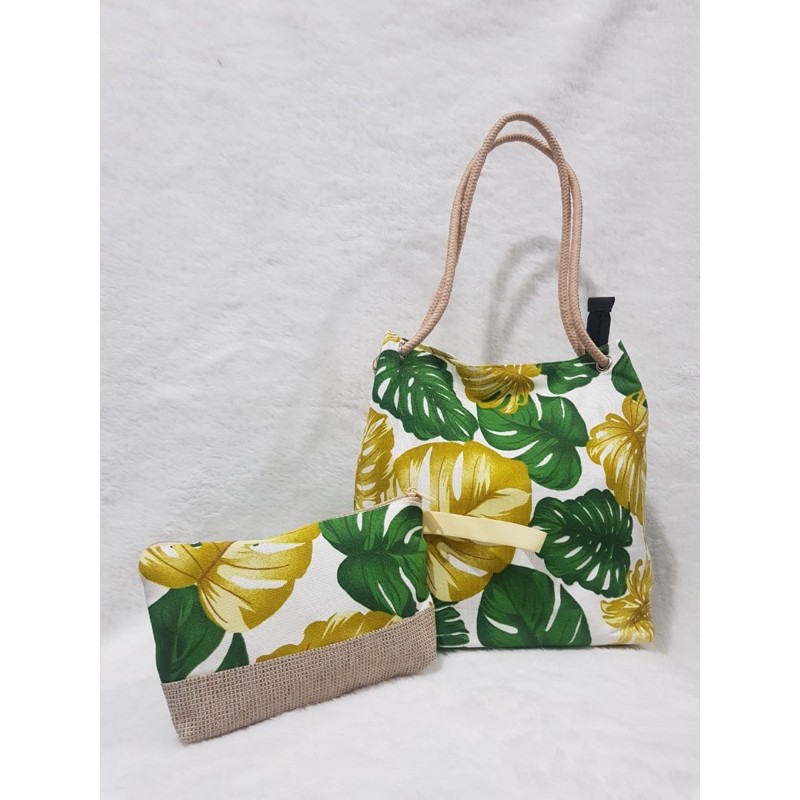 Set TOTEBAG HAWAI &amp; Pouch Besar