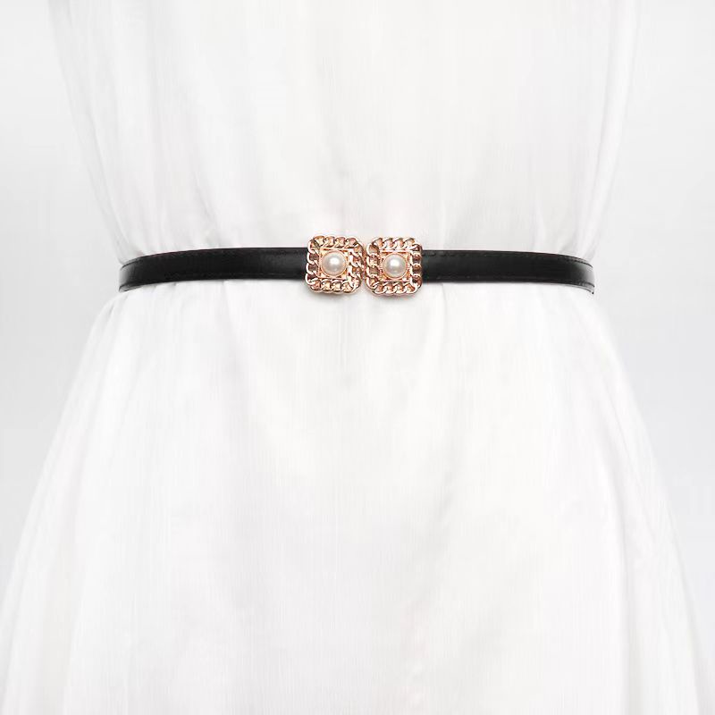 (Hello Girl) YD14 Ikat Pinggang Wanita Polos Thin Belt Korea Import