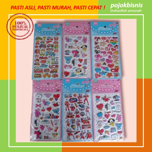 

STIKER LUCU / STICKER TIMBUL / STICKER BT21 / STICKER KARTUN