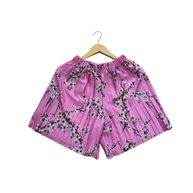 HOTPANTS PLISKET MOTIF SAKURA