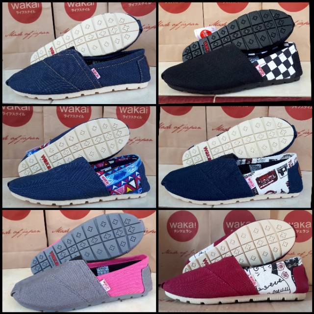 Wakai Sepatu loafer slip on pria wanita GRADE ORI