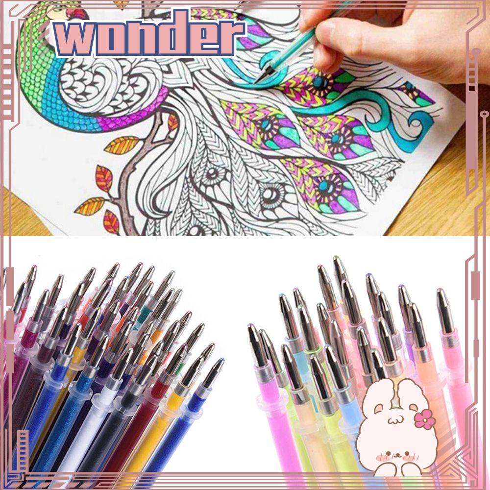 Wonder 24 / 36 / 48PCS / Set Kuas Lukis Cat Air + Glitter Untuk Anak Laki-Laki / Perempuan