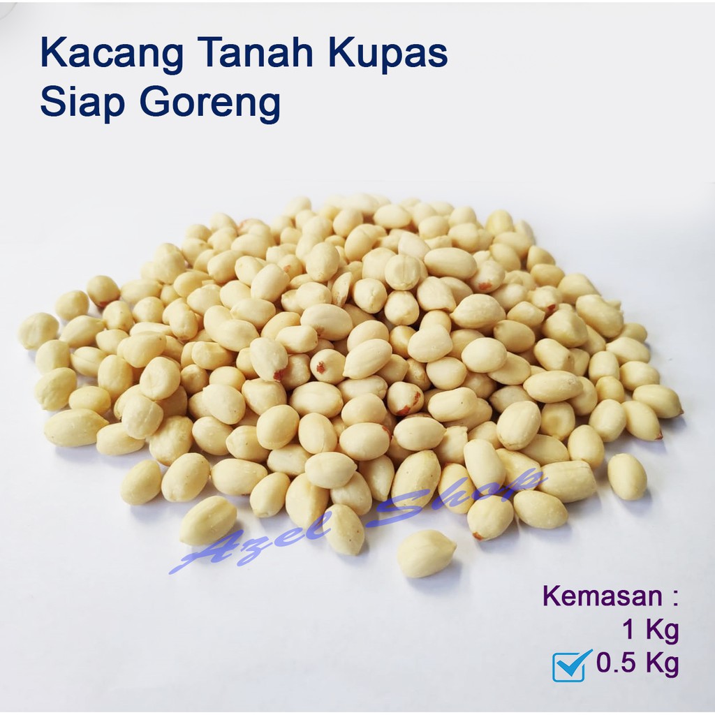 

Kacang Tanah Kupas Kulit Ari Ukuran Kecil Kacang Kupas Kacang Mentah untuk Goreng 0.5 Kg