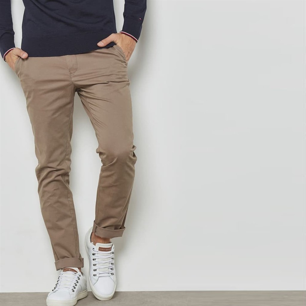 Celana Chino streach pria Bahan Adem melar halus  Nyaman Cocok Buat Musim Dingin GAYA COWOK CASUAL-Abu Cream Hiatm Mocca