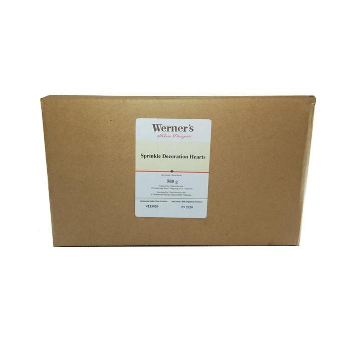 

PROMO - WERNER SPRINKLE DECORATION HEARTS 500 GR SPRINKLES BENTUK HATI HALAL