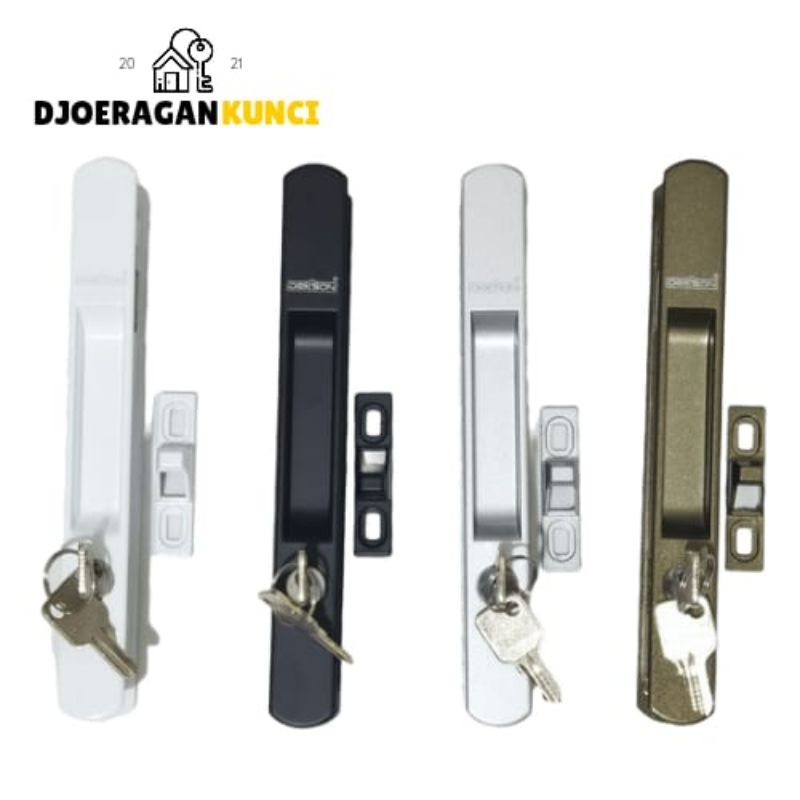 Kunci Pintu Sliding Dekkson set RA6 atau Handle Pintu Tanam