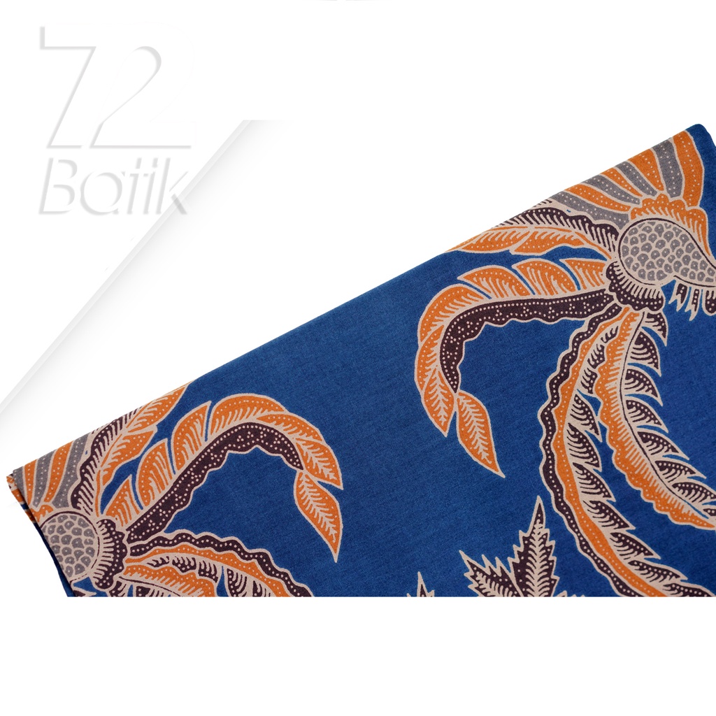 KAIN BATIK PREMIUM Bahan Katun Motif Peksi Asmoro Warna Biru 722186 Cap 72 Jarik Jarit Samping Kebat Panjang Batik Katun Modern Premium Bahan Seragam Batik Pernikahan Kantor Keluarga Murah Kamen Jadi Batik Bali Lembaran