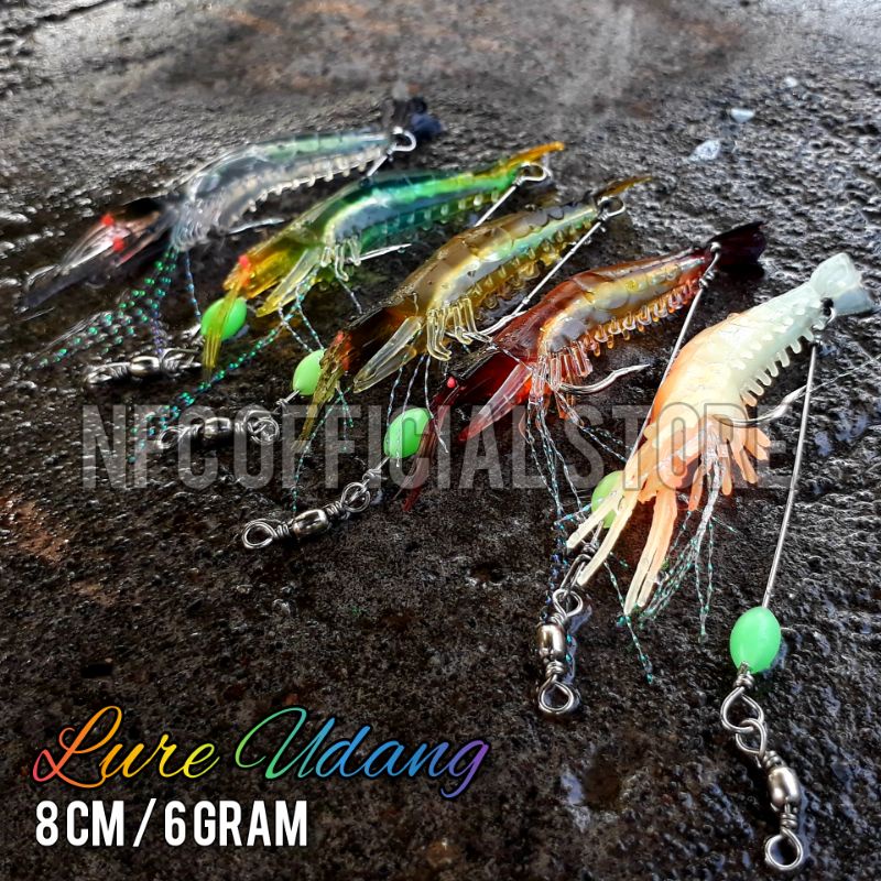 Lure udang Umpan udang Shrimp 8cm / 6gram, Best Design dengan warna Killer