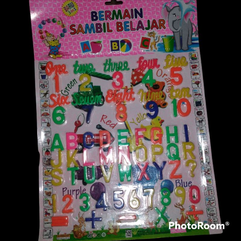 MAINAN ABC 123 ANGKA ALPHABETH HURUF / MAINAN ANAK EDUKASI ABC 123 PLASTIK 1 SET ABC 168 HA