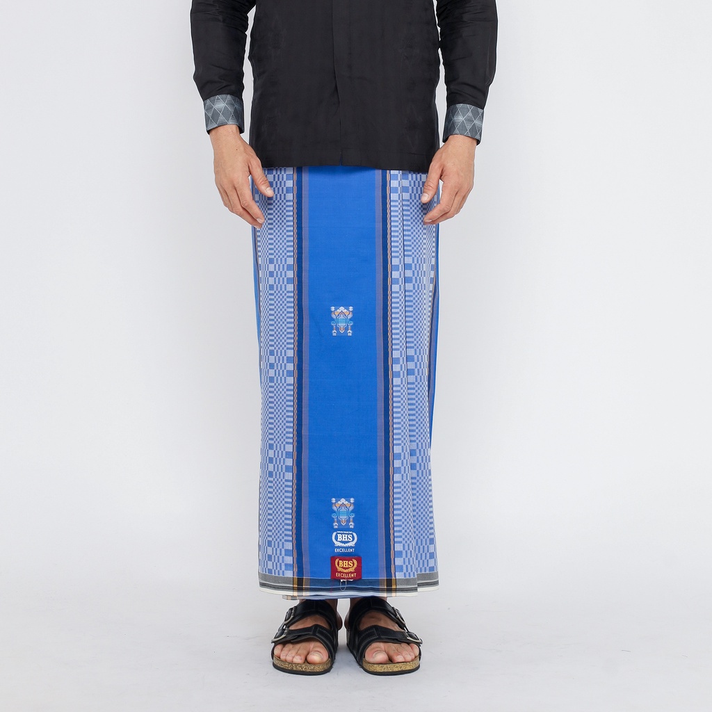 Sarung BHS Excellent Gold Motif SSQ Biru / BHS SSQ