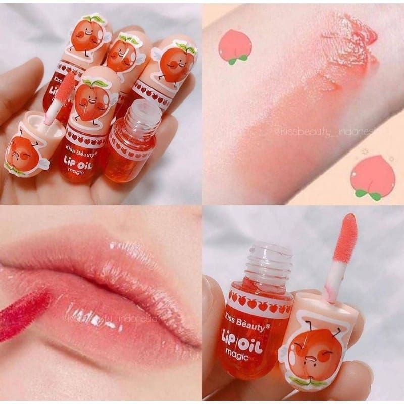 Medan Termurah Beauty peach Magic lipgloss Lip oil kiss magic